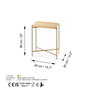 Hanah Home Mesa de Centro Shb-003-A Dorado y Natural